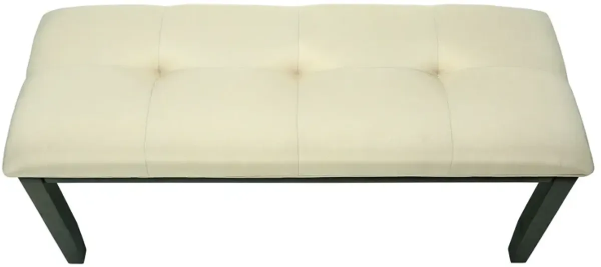 Bench, Rectangular, Hallway, Upholstered, Transitional - Cream