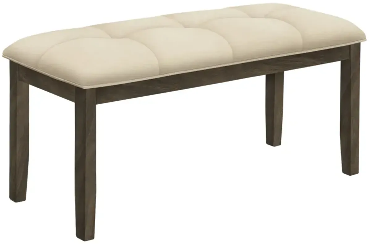 Bench, Rectangular, Hallway, Upholstered, Transitional - Cream