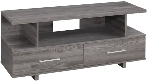 TV Stand, Console, Media Entertainment Center, Storage Cabinet, Elegant Design - Gray