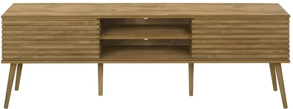 TV Stand, 72 Inch, Media Entertainment Center, Storage Cabinet, Console, Storage Shelves, Contemporary & Modern - Walnut