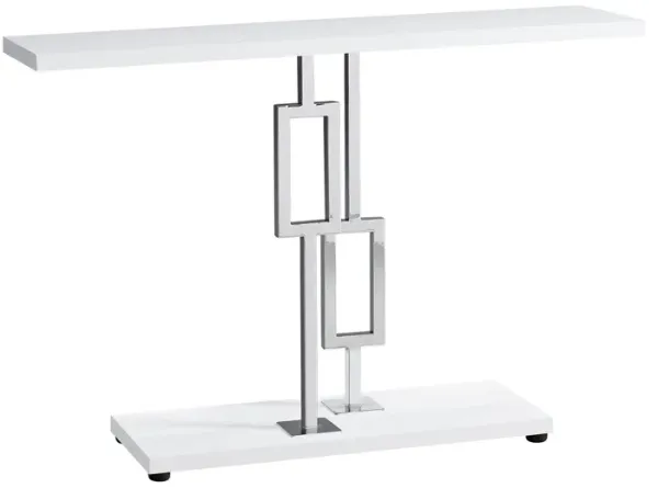 Accent Console Table For Entryway, Contemporary & Modern - Glossy White