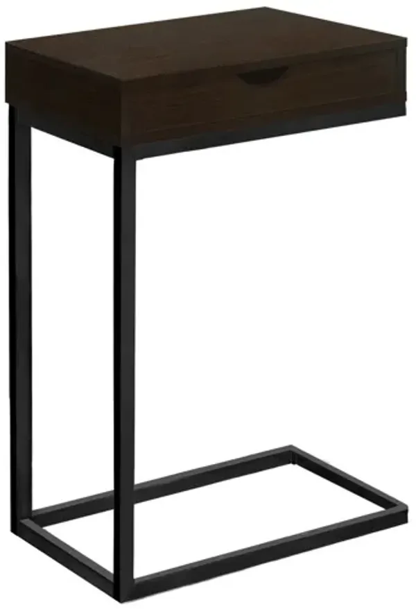 Accent Table, C - Shaped Contemporary Elegant Desig