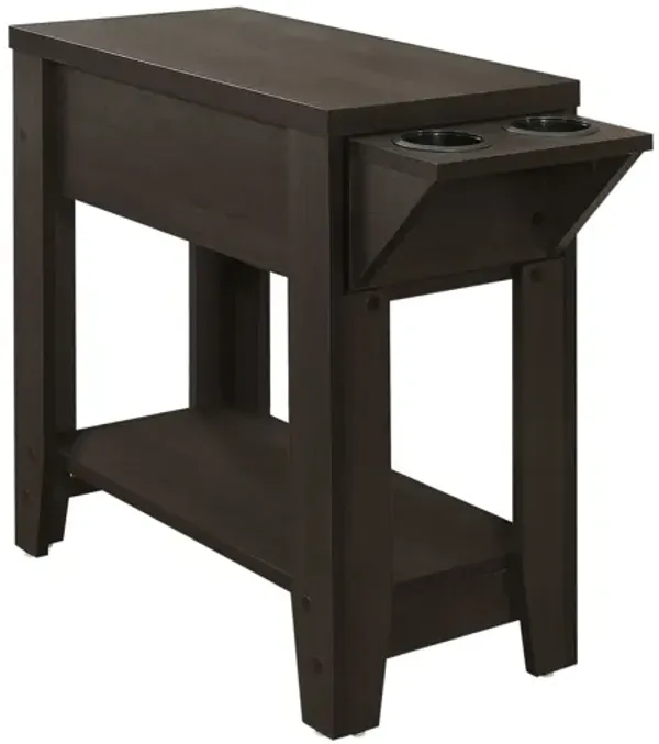 Accent Side Table, Storage, Lamp, Transitional Space-Saving Design