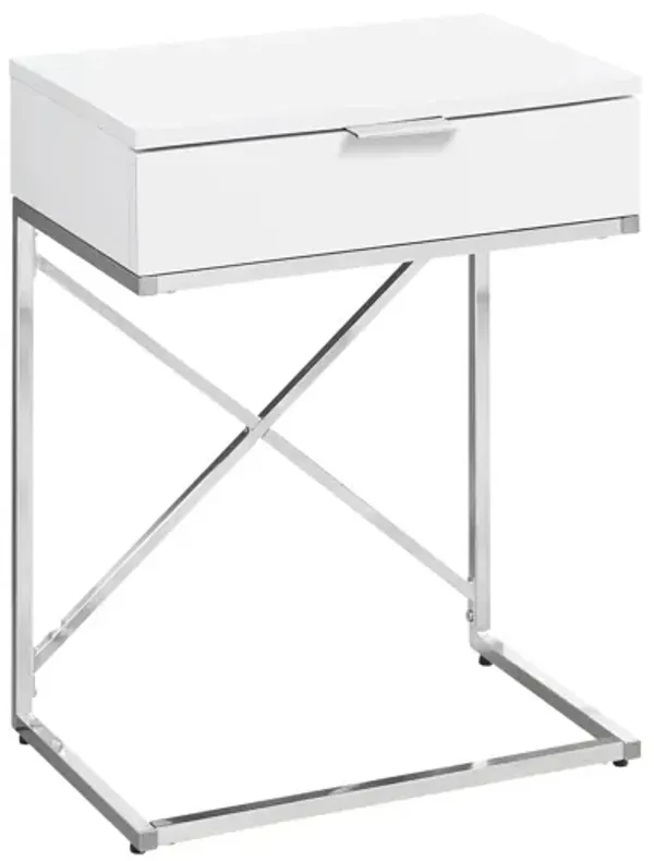 Accent Side Table, Storage Drawer, Spacious Tabletop, Contemporary & Modern
