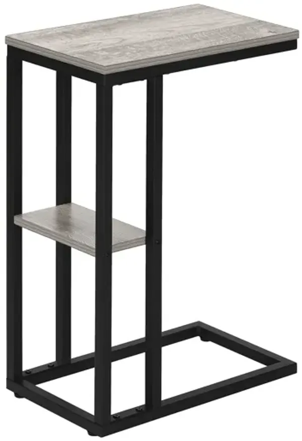 Accent Table, C - Shaped, Marble Look Contemporary & Modern Convenient Design