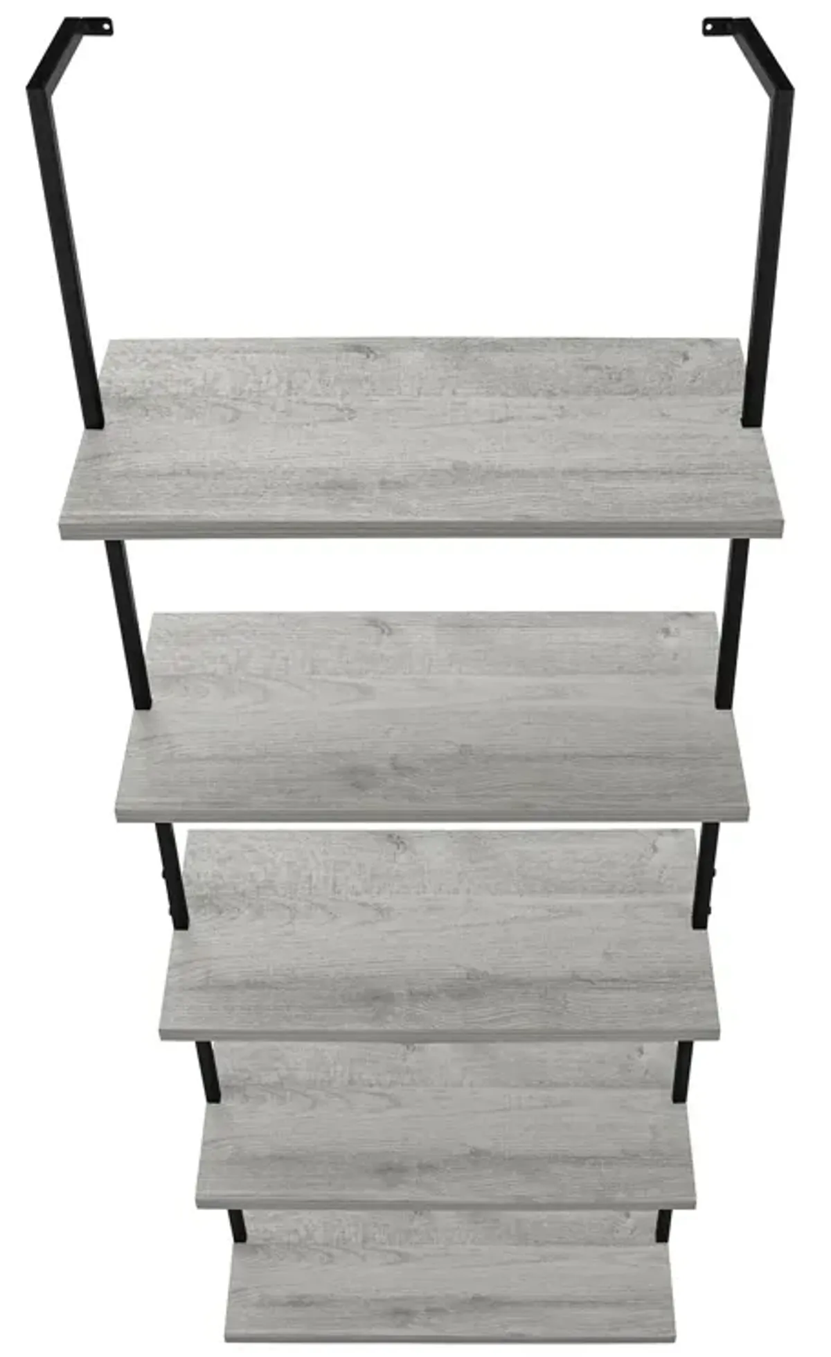 Bookshelf, Bookcase, Etagere, Ladder, 5 Tier, For Office, Marble Look Contemporary & Modern