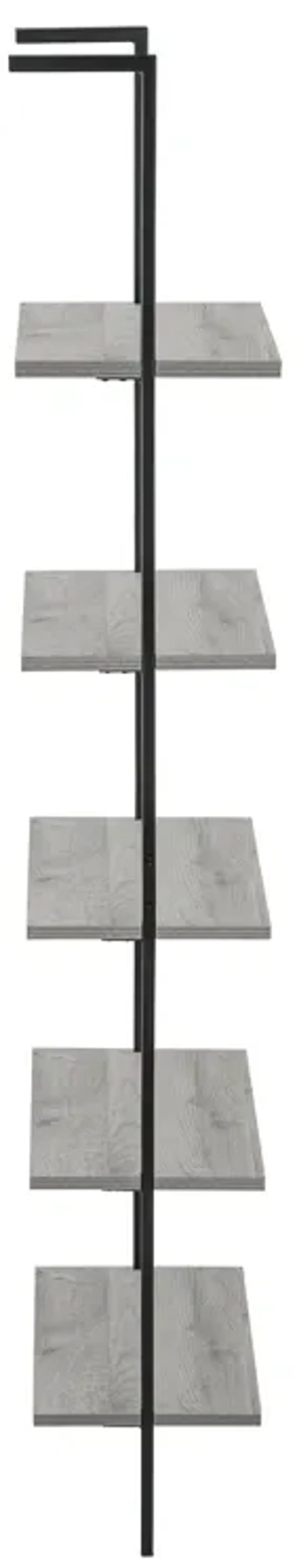 Bookshelf, Bookcase, Etagere, Ladder, 5 Tier, For Office, Marble Look Contemporary & Modern