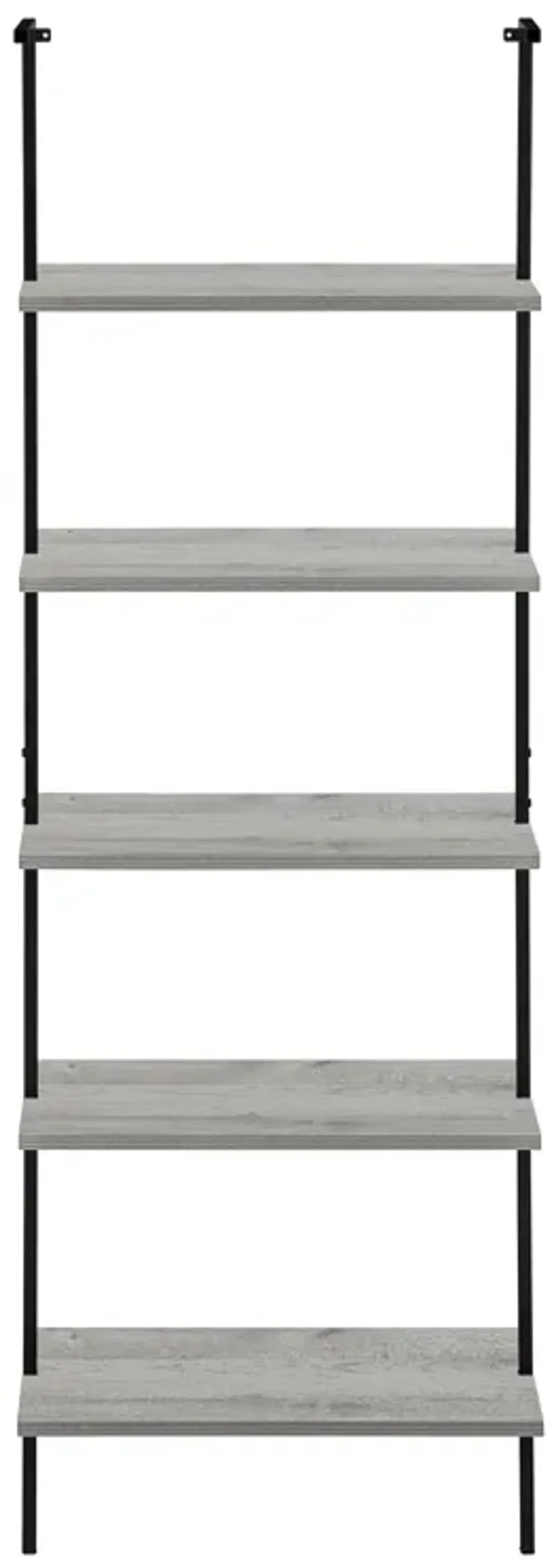 Bookshelf, Bookcase, Etagere, Ladder, 5 Tier, For Office, Marble Look Contemporary & Modern