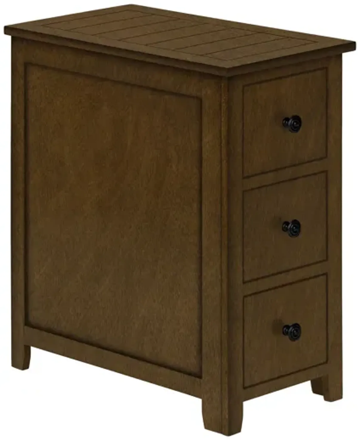 Accent End Table, Storage Drawer, Transitional Design