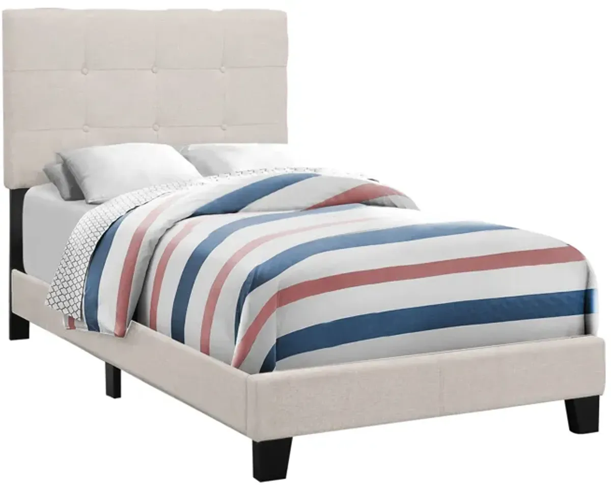 Bed, Upholstered, Frame Only, Transitional