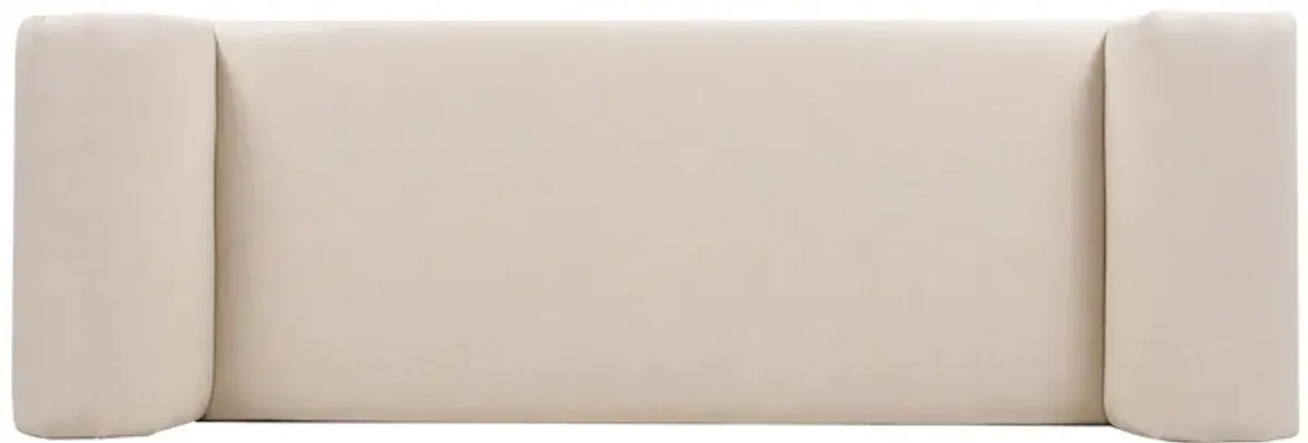 Kathy - Roll Arm Entryway Accent Bench - Sky Neutral Beige