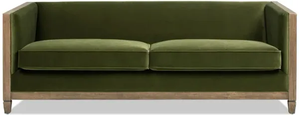 Georgia - Cane Tuxedo Sofa - Olive Green