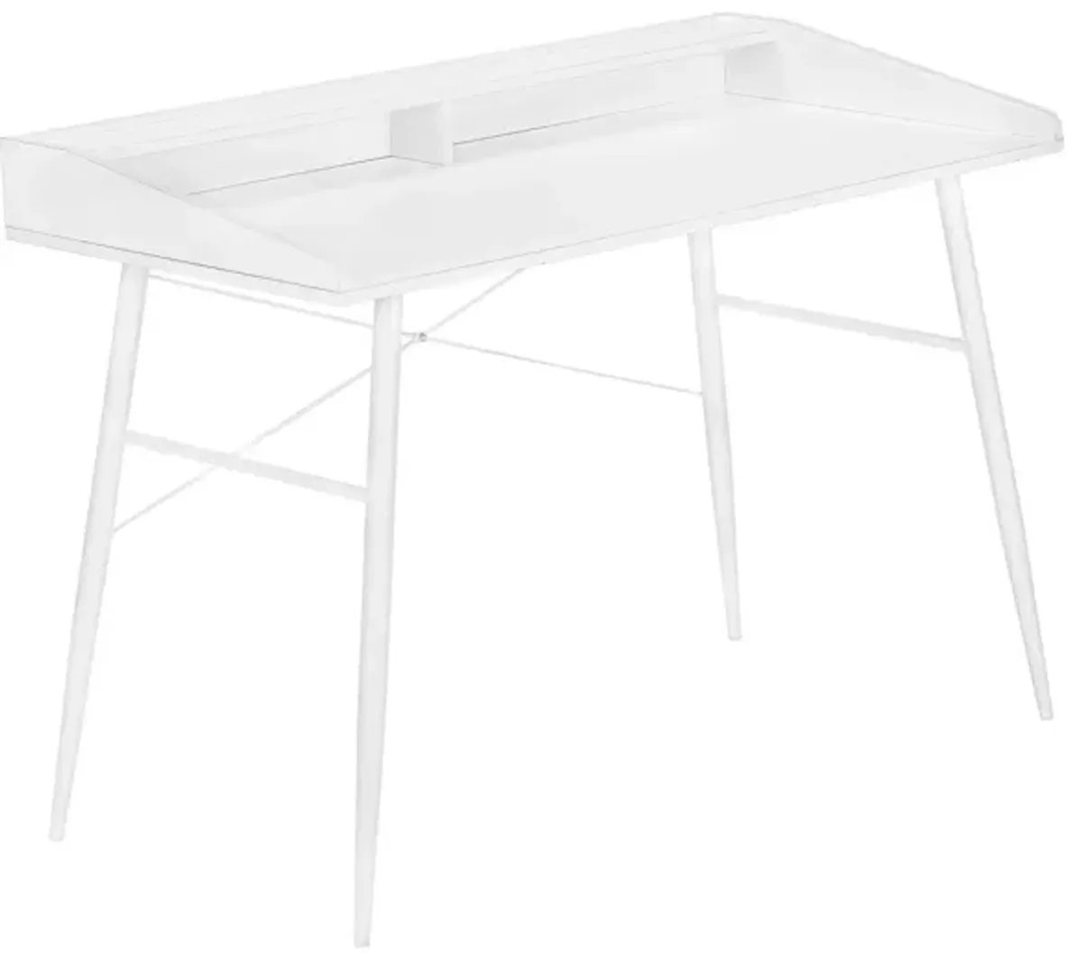 Computer Desk For Home Office, Laptop Storage Shelves, Contemporary & Modern