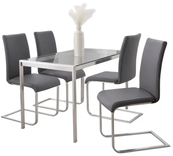 Fuji Foster - Contemporary Dining Set l, Glass 5 Piece