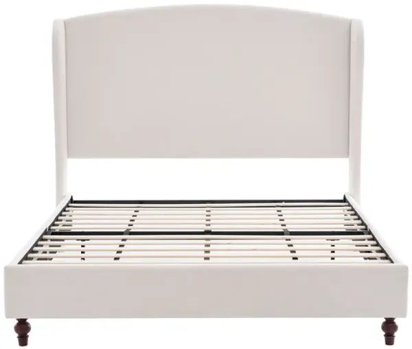 Windsor - Tall Headboard Upholstered Wingback Bed Premium Minimalist Designs No Box Spring Needed