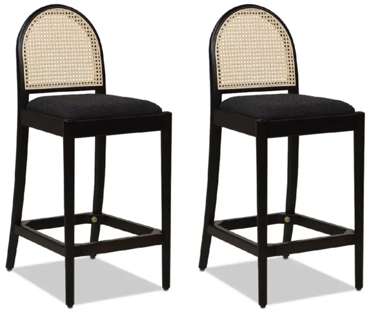 Panama - Curved Back Cane Counter Stool (Set of 2)