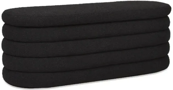 Fuji - Upholstered Oval Storage Bench