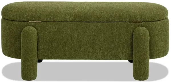 Hugo - Oval Fully Upholstered Storage Bench