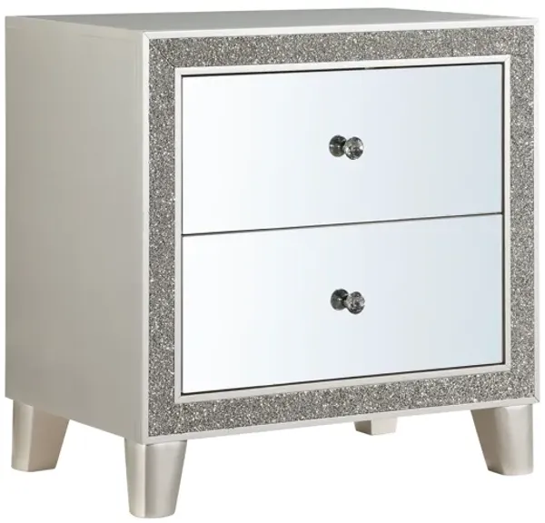 Sliverfluff - Mirrored Nightstand - Champagne