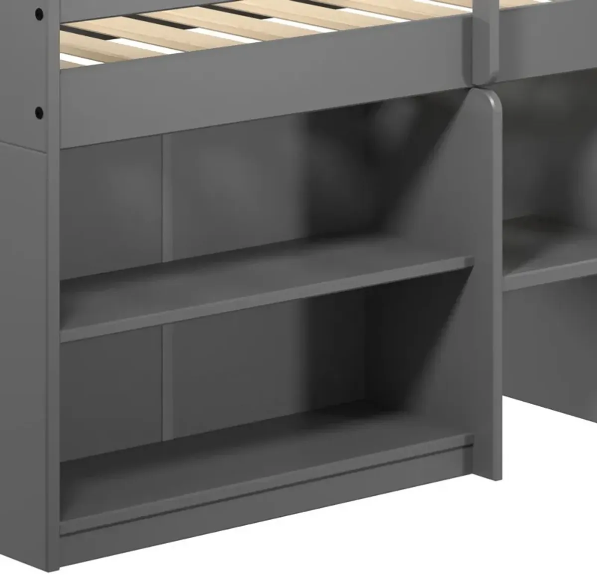 Fabiana - Twin Loft Bed With Storage - Gray