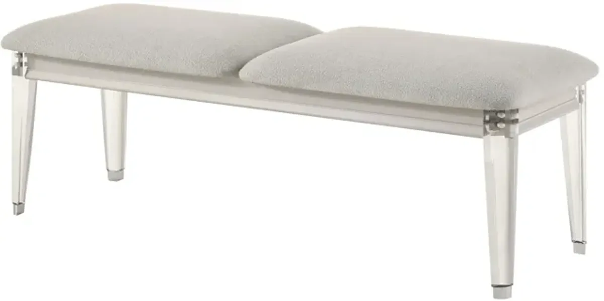 Laveda - Boucle Bench - Light Gray / White