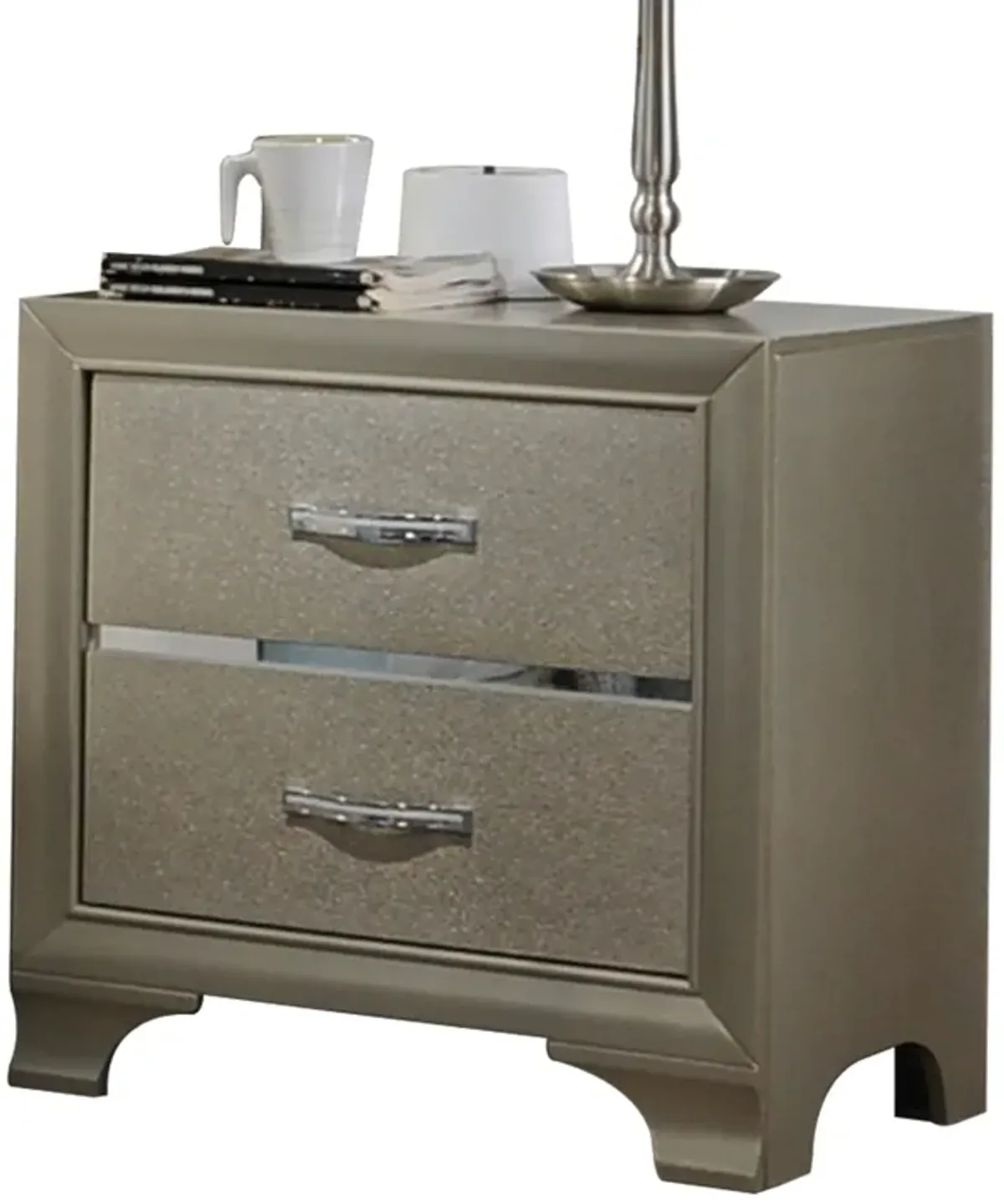 Carine - Nightstand - Champagne