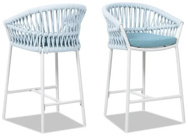 Maiden - Patio Counter Stool Sunproof Olefin (Set of 2)
