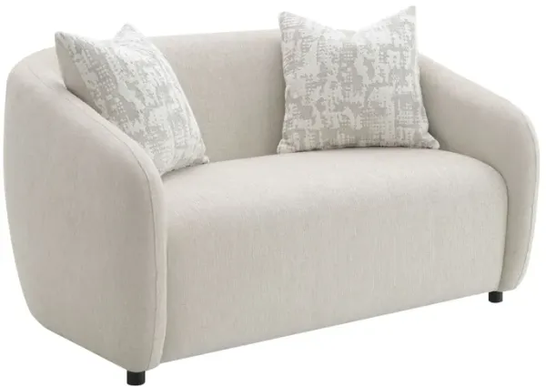 Etienne - Loveseat With 3 Pillows - Beige