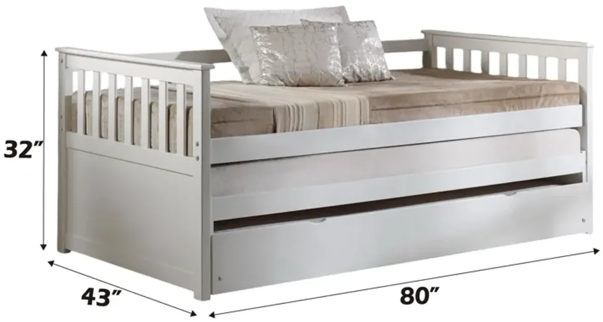 Cominia - Twin Daybed (Trundle Not Included, Bed Only, No Storage) - White