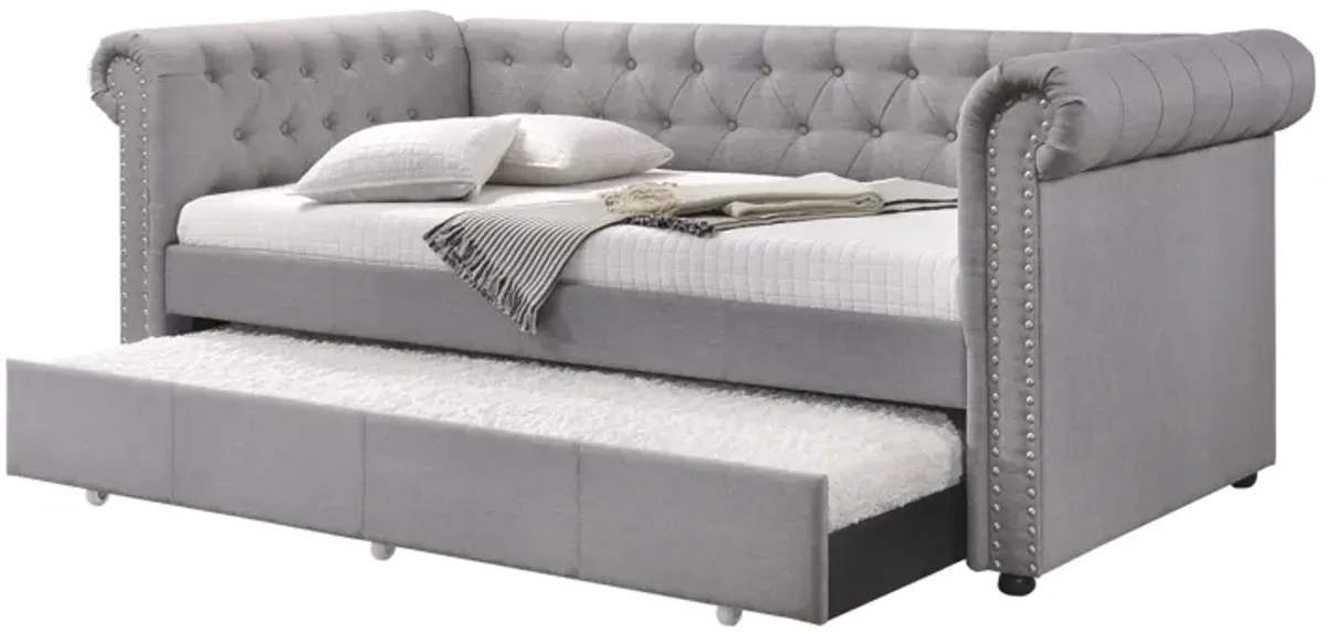 Justice - Twin Daybed With Trundle - Smoke Gray