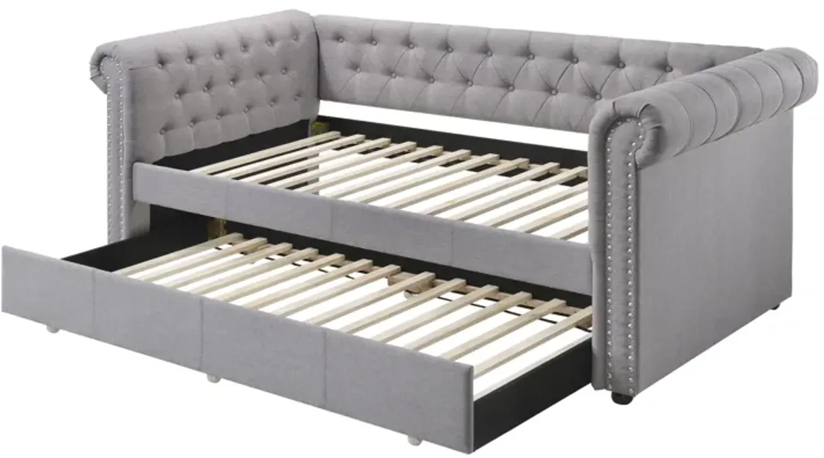 Justice - Twin Daybed With Trundle - Smoke Gray