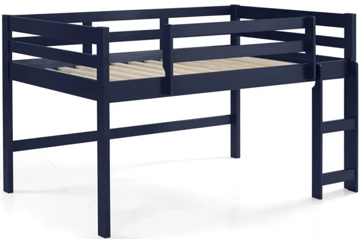 Lara - Twin Loft Bed - Navy Blue