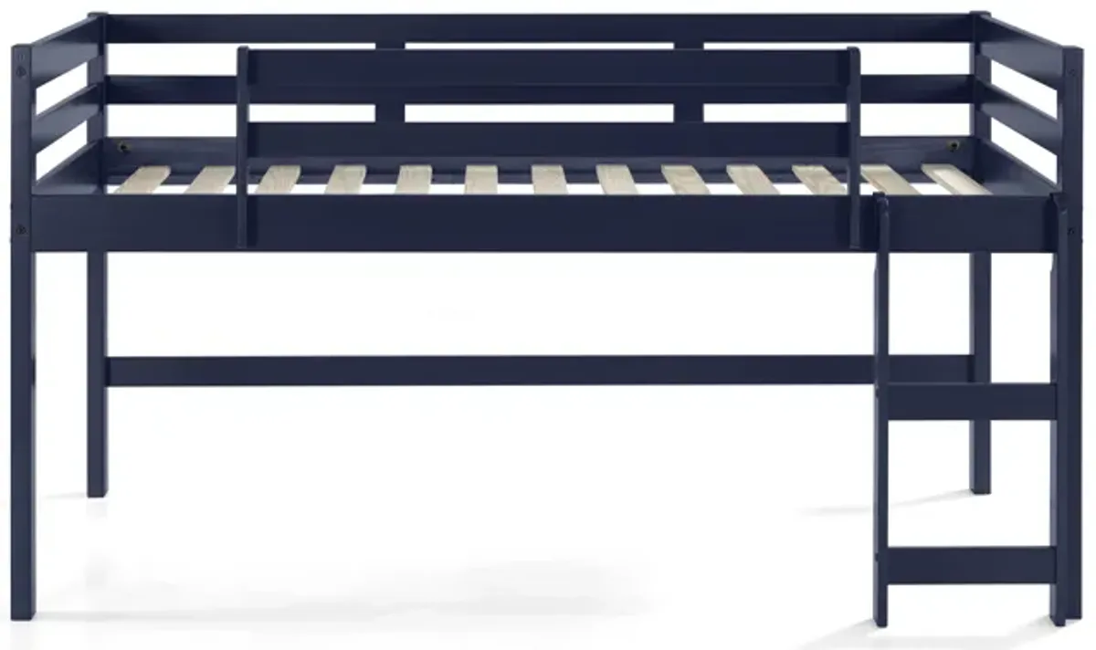 Lara - Twin Loft Bed - Navy Blue