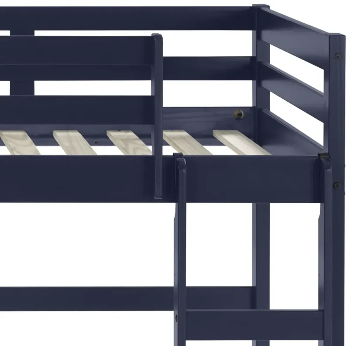 Lara - Twin Loft Bed - Navy Blue