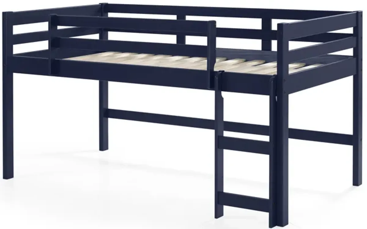 Lara - Twin Loft Bed - Navy Blue