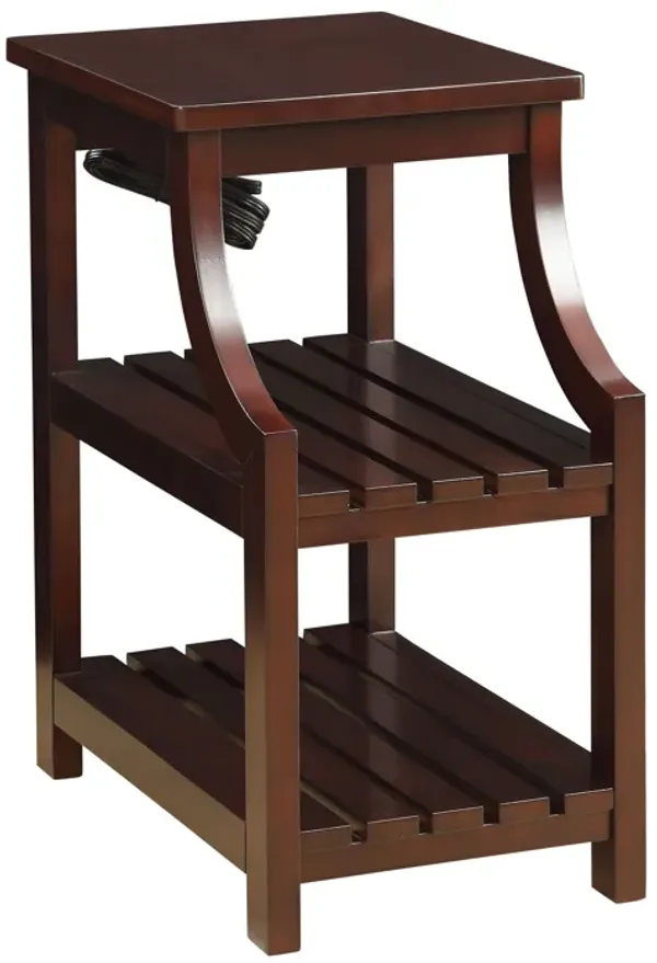 Wasaki - Accent Table With USB - Espresso