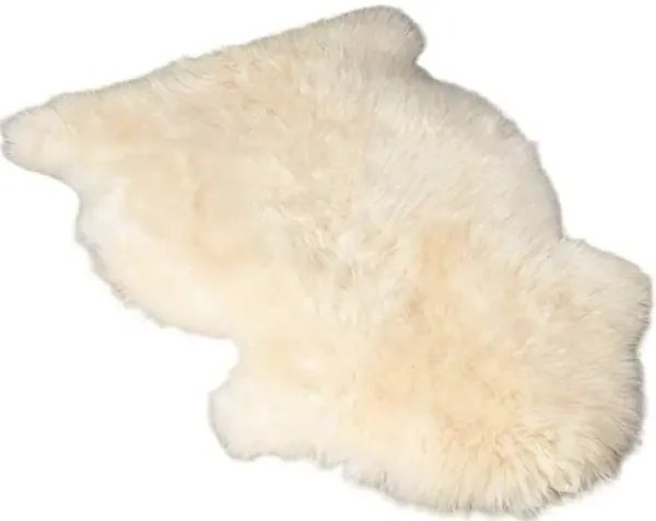 2' x 3' White Animal Print Area Rug - White