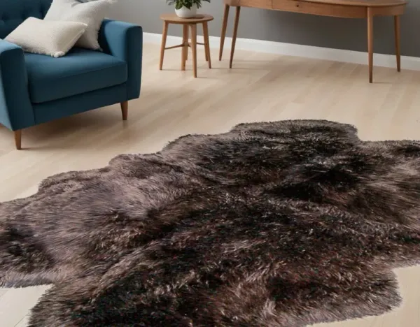 Animal Print Area Rug - Chocolate