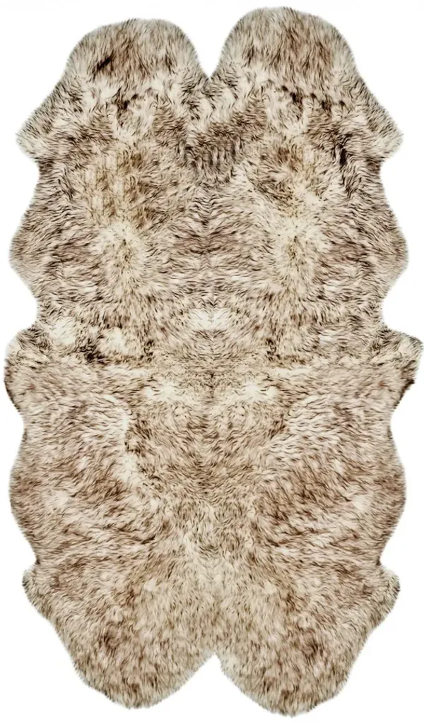6' x 4' Animal Print Area Rug - Chocolate