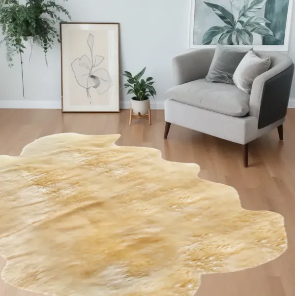 Animal Print Area Rug - Gold