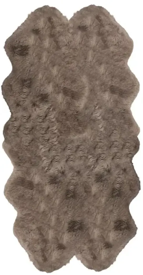 6' x 4' Animal Print Area Rug - Taupe