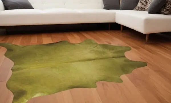 60" x 84" Cowhide Area Rug - Lime