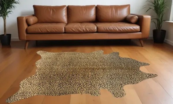 60" x 84" Cowhide Area Rug - Cheetah