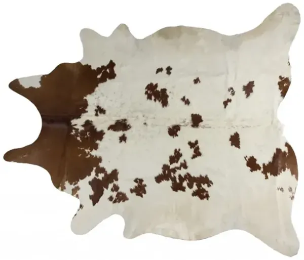 6' x 7' Cowhide Rug - White And Brown