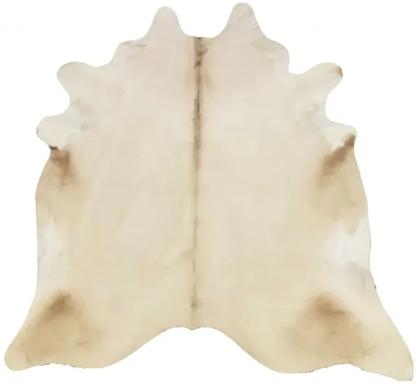 6' Brindled Natural Cowhide Rug - Blush