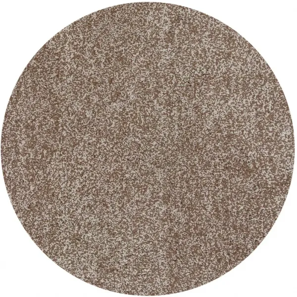 8' Round Indoor Shag Rug - Beige Heather