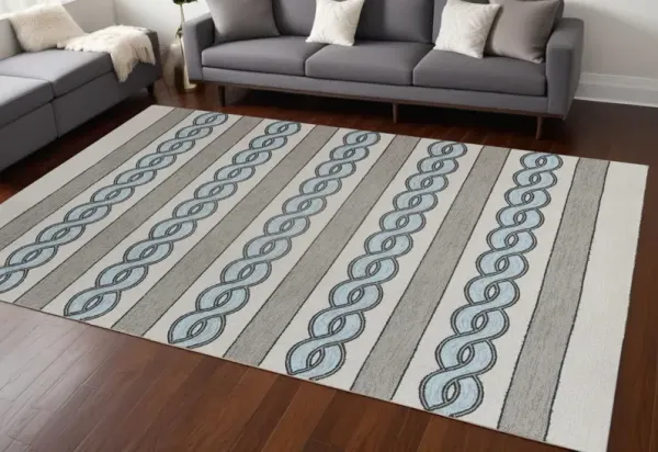 6' x 9' UV Treated Polypropylene Spa Area Rug - Ivory