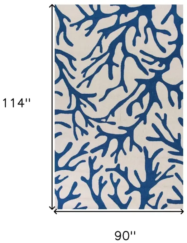 8' x 10' Area Rug - Beige Blue