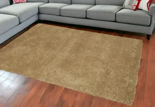 8' x 11' Indoor Shag Rug - Gold