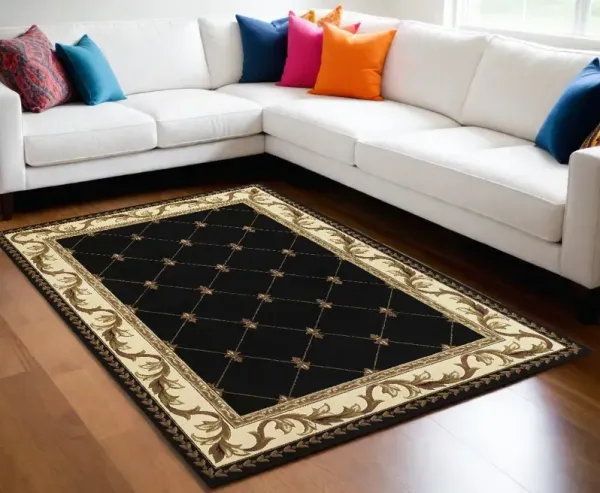 10' x 13' Oriental Area Rug - Brown And Black
